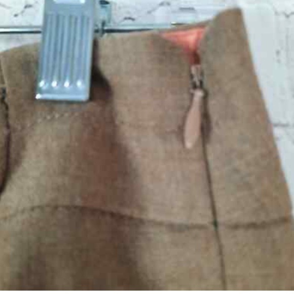J. Crew Pleated Tan/Brown Wool Mini Skirt - Picture 8 of 12